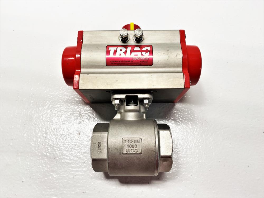 Triac 2" NPT 316SS Actuated Ball Valve 22TX2002R3SBX, 1000 WOG, 2R80SR